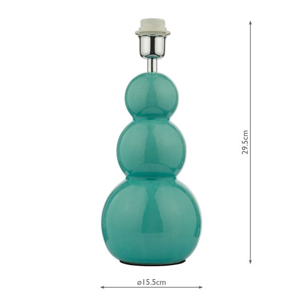 Mia Table Lamp Teal Ceramic Base Only - Image 6