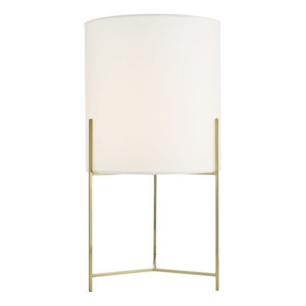 Michaela Table Lamp Satin Gold With Shade