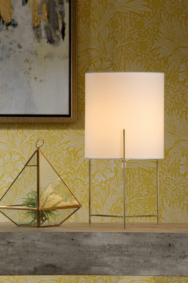 Michaela Table Lamp Satin Gold With Shade - Image 4