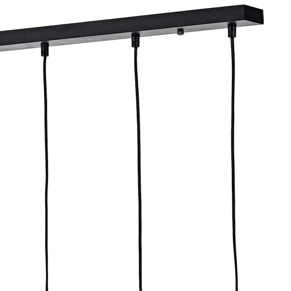 Midi 5lt Bar Pendant Black & Polished Chrome - Image 4
