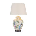 Mimosa Table Lamp Floral/Bird Print Base Only