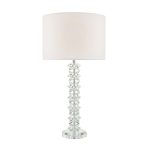 Mina Table Lamp Polished Chrome & Crystal With Shade