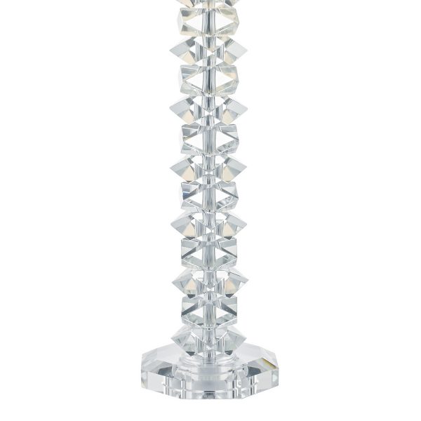 Mina Table Lamp Polished Chrome & Crystal With Shade - Image 2