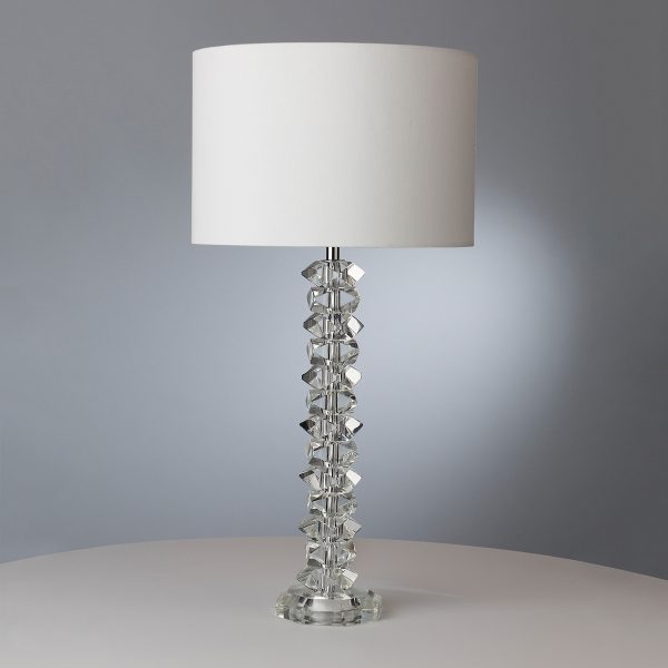 Mina Table Lamp Polished Chrome & Crystal With Shade - Image 5