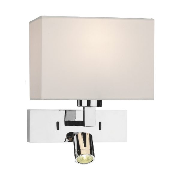 Modena Wall Light With LED In Polished Chrome (Bracket Only)