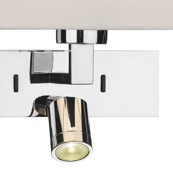 Modena Wall Light With LED In Polished Chrome (Bracket Only) - Image 2