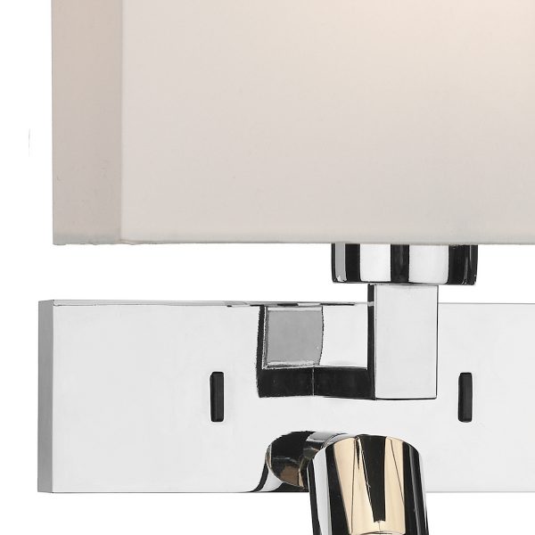 Modena Wall Light With LED In Polished Chrome (Bracket Only) - Image 3