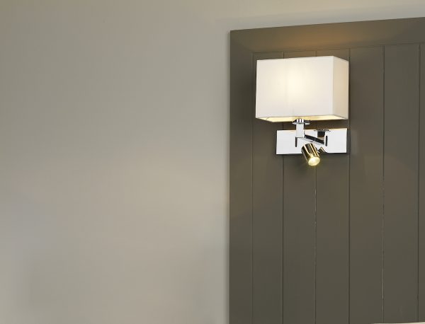 Modena Wall Light With LED In Polished Chrome (Bracket Only) - Image 5