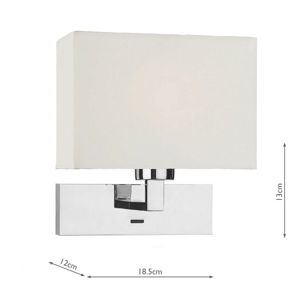 Modena Wall Light In Polished Chrome (Bracket Only) - Image 5