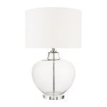 Moffat Table Lamp Glass Polished Chrome Base Only
