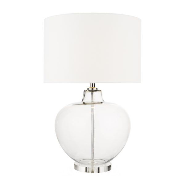 Moffat Table Lamp Glass Polished Chrome Base Only