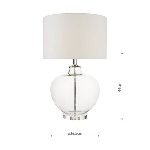 Moffat Table Lamp Glass Polished Chrome Base Only - Image 6
