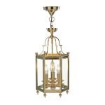 Moorgate Hexagonal Hall Lantern Dual Mount Polished Brass
