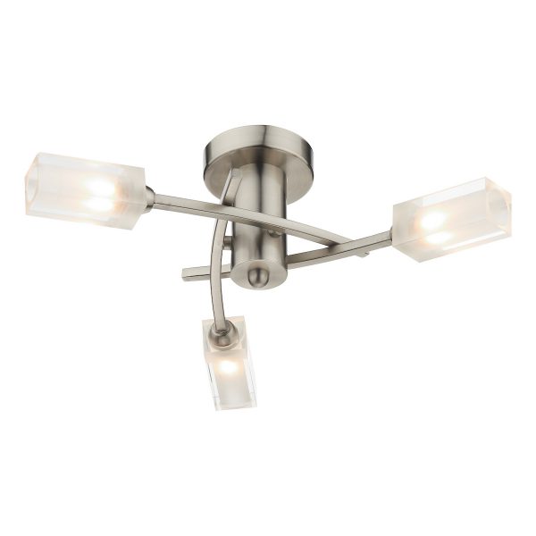 Morgan 3 Light Semi Flush Satin Chrome - Image 4