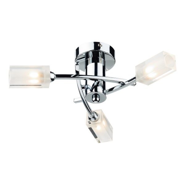 Morgan 3 Light Semi Flush Polished Chrome