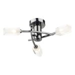 Morgan 3 Light Semi Flush Black Chrome