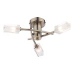 Morgan 3 Light Semi Flush Antique Brass