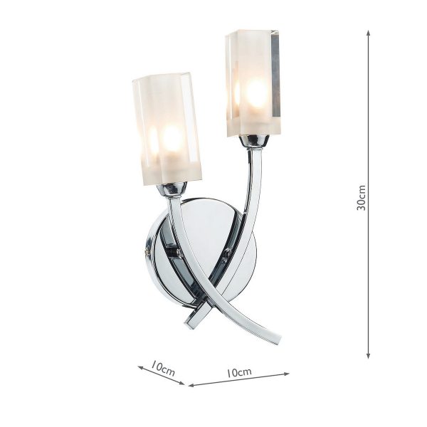 Morgan Double Wall Bracket Polished Chrome - Image 4