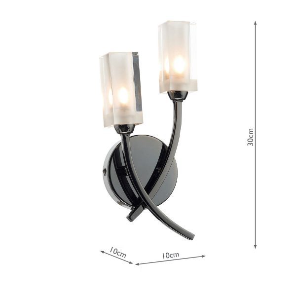 Morgan Double Wall Bracket Black Chrome - Image 4