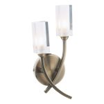 Morgan Double Wall Bracket Antique Brass