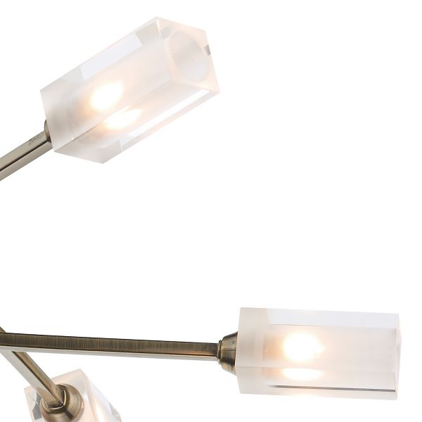 Morgan 6 Light Semi Flush Antique Brass - Image 3