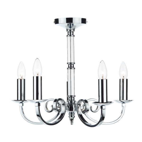 Murray 5 Light Dual Mount Pendant Polished Chrome