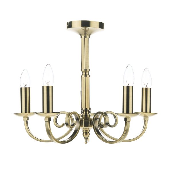 Murray 5 Light Dual Mount Pendant Antique Brass - Image 2