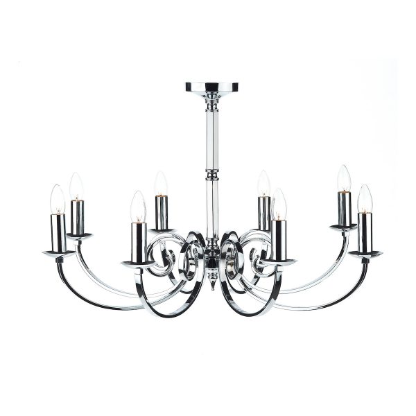 Murray 8 Light Dual Mount Pendant Polished Chrome - Image 2