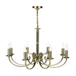 Murray 8 Light Dual Mount Pendant Antique Brass