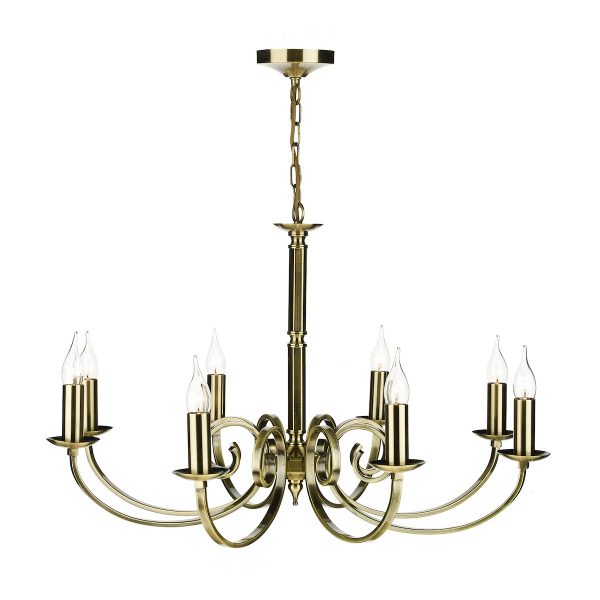 Murray 8 Light Dual Mount Pendant Antique Brass