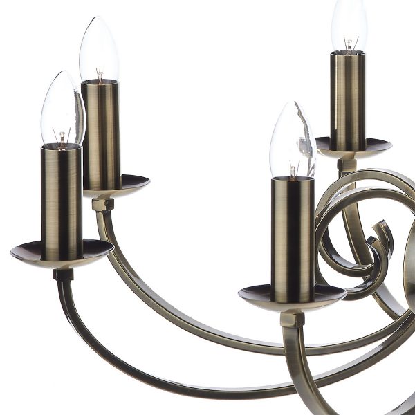 Murray 8 Light Dual Mount Pendant Antique Brass - Image 4
