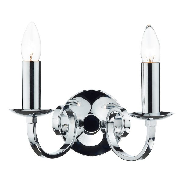 Murray 2 Light Wall Light Polished Chrome