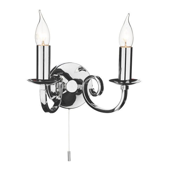 Murray 2 Light Wall Light Polished Chrome - Image 2