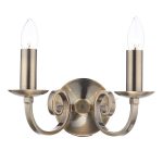 Murray Double Wall Bracket Antique Brass