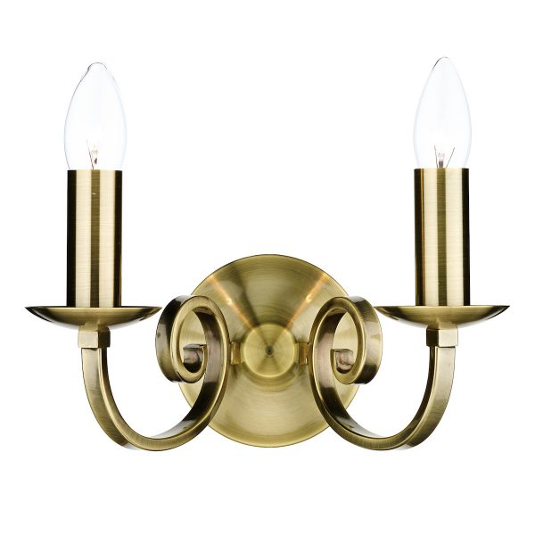 Murray Double Wall Bracket Antique Brass - Image 5