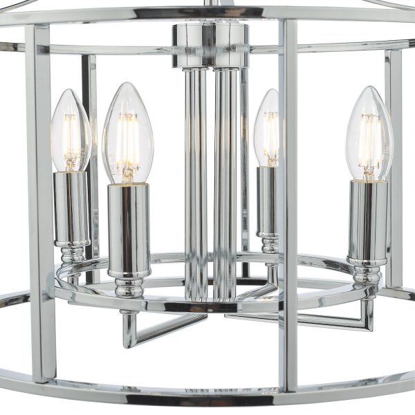 Myka 4 Light Pendant Polished Chrome - Image 4