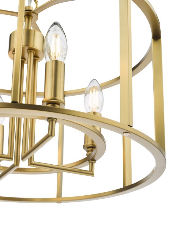 Myka 4 Light Pendant Brushed Bronze - Image 4