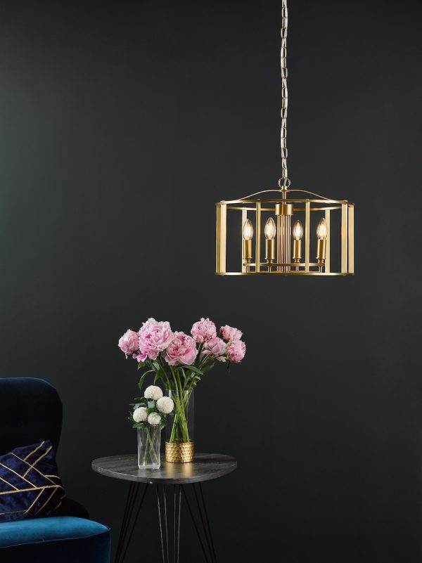 Myka 4 Light Pendant Brushed Bronze - Image 5