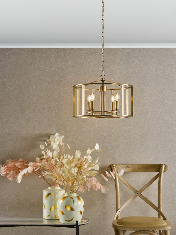 Myka 4 Light Pendant Brushed Bronze - Image 7