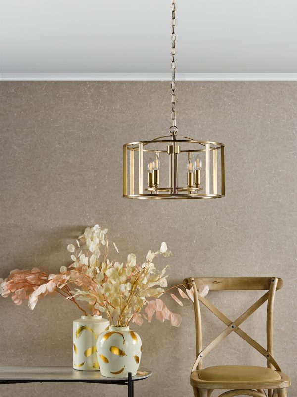 Myka 4 Light Pendant Brushed Bronze - Image 8