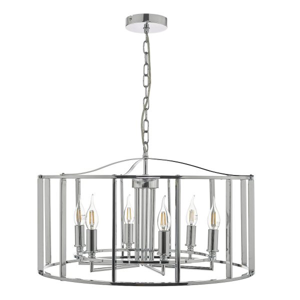 Myka 6 Light Pendant Polished Chrome - Image 2
