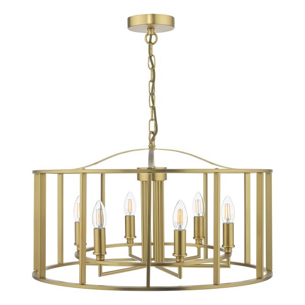 Myka 6 Light Pendant Brushed Bronze - Image 2