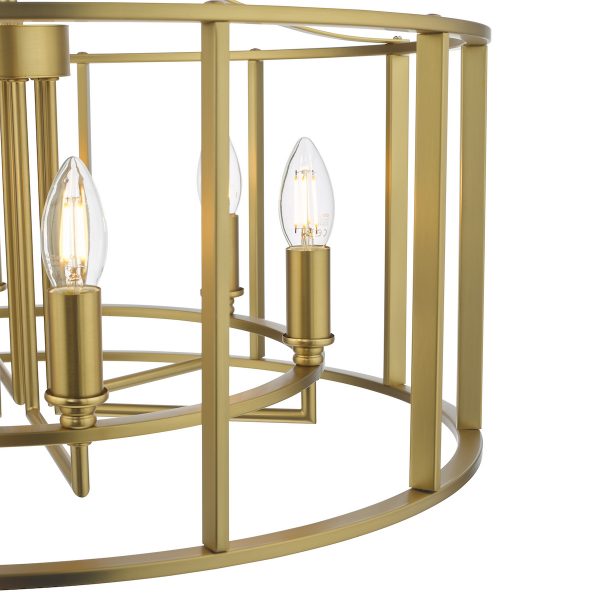 Myka 6 Light Pendant Brushed Bronze - Image 3