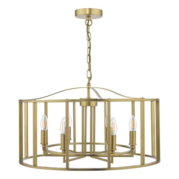 Myka 6 Light Pendant Brushed Bronze - Image 5