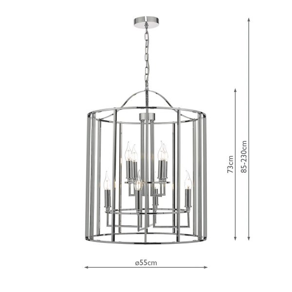Myka 8lt Lantern Polished Chrome - Image 4