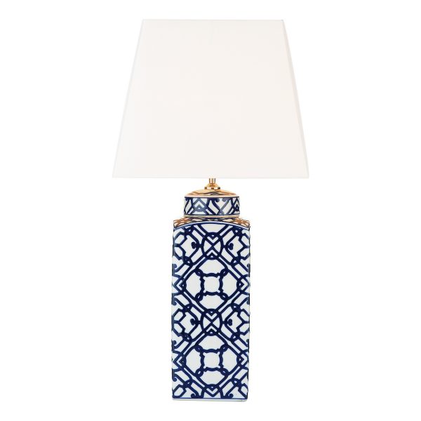 Mystic Table Lamp Blue And White Base Only