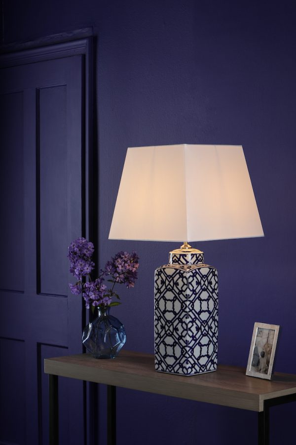 Mystic Table Lamp Blue And White Base Only - Image 5