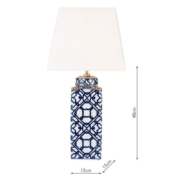 Mystic Table Lamp Blue And White Base Only - Image 7