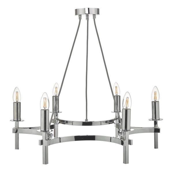 Nacala 6 Light Pendant Polished Chrome - Image 2