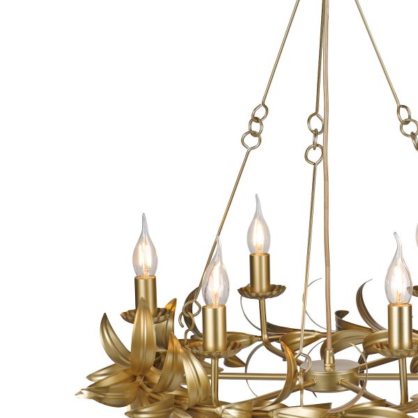 Nadria 6 Light Pendant Satin Gold - Image 3
